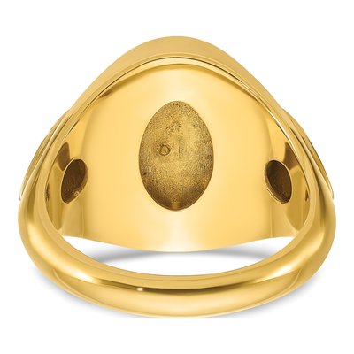 Men's 14K Two-Tone Gold Blue Agate Ring Mounting – view 7