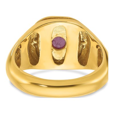 Men's 10K Yellow Gold Halo Ring Mounting – view 7