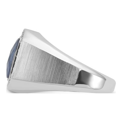 Men's 14K White Gold Sapphire Doublet Ring Mounting – view 5