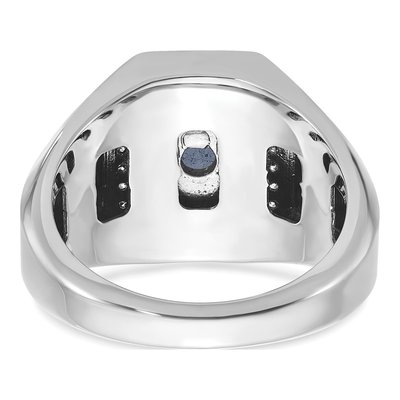 Men's 14K White Gold Sapphire Doublet Ring Mounting – view 7