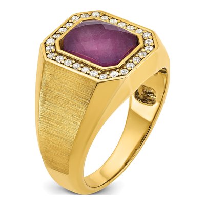 Men's 14K Yellow Gold Octagon Ring Mounting – view 8