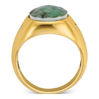 Men's 10K Yellow Gold Oval Ring Mounting – view 2