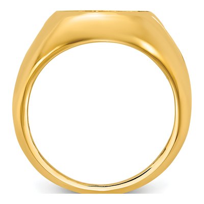Men's 14K Yellow Gold Oval Ring Mounting – view 2