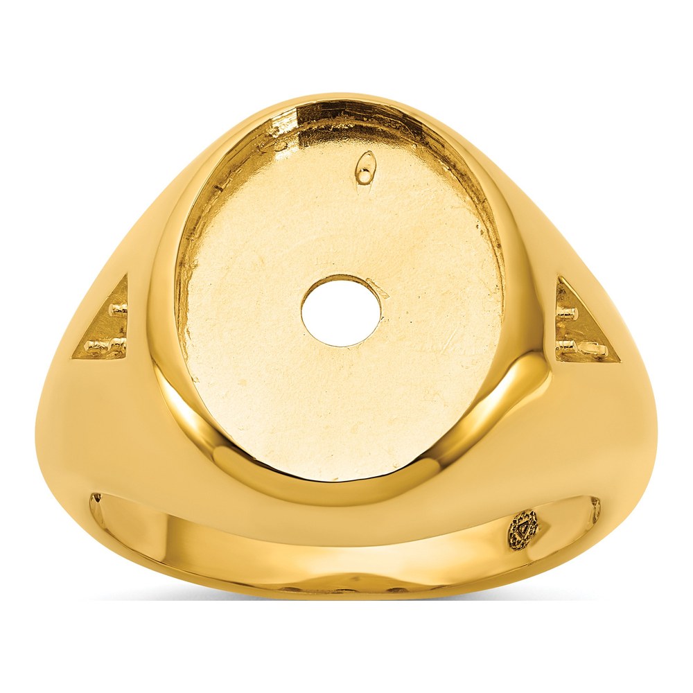 IB Goodman 14K Yellow Gold Men's Oval Ring Mounting