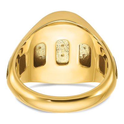 Men's 14K Yellow Gold Ruby Doublet Ring Mounting – view 7