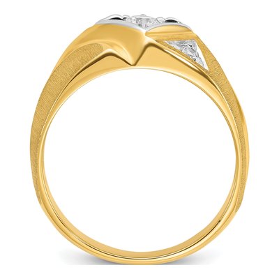 Men's 10K Two-Tone Gold Holds Round Ring Mounting – view 2