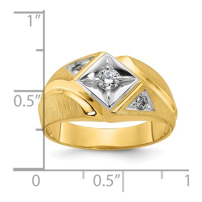 Men's 10K Two-Tone Gold Holds Round Ring Mounting – view 3