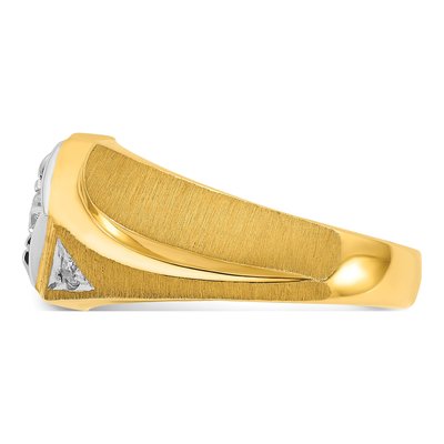 Men's 10K Two-Tone Gold Holds Round Ring Mounting – view 5