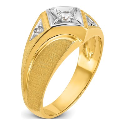 Men's 10K Two-Tone Gold Holds Round Ring Mounting – view 8