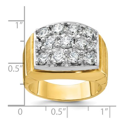 Men's 14K Two-Tone Gold Diamond Cluster Ring Mounting – view 3