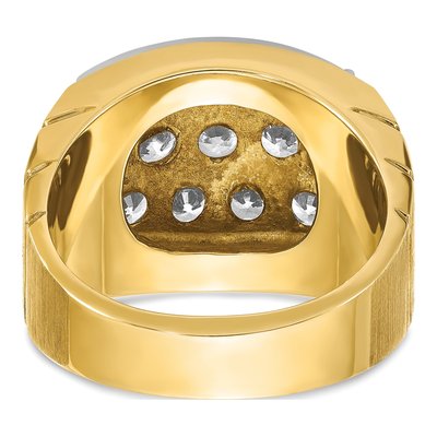 Men's 14K Two-Tone Gold Diamond Cluster Ring Mounting – view 7