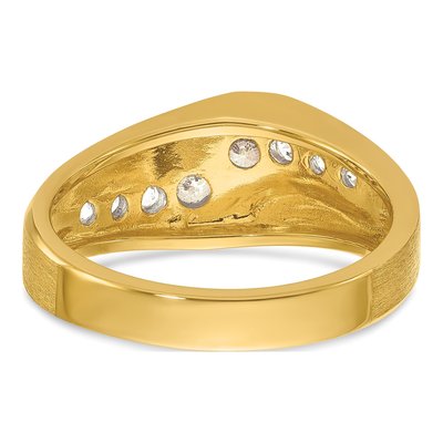 Men's 14K Yellow Gold 1 ct tw Diamond Ring – view 7