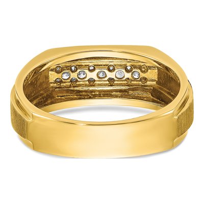 Men's 14K Yellow Gold 5-Stone Diamond Ring Mounting – view 7