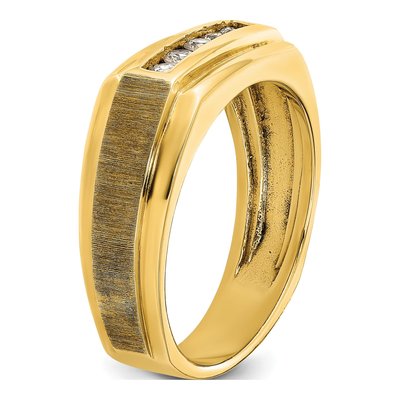 Men's 14K Yellow Gold 5-Stone Diamond Ring Mounting – view 8