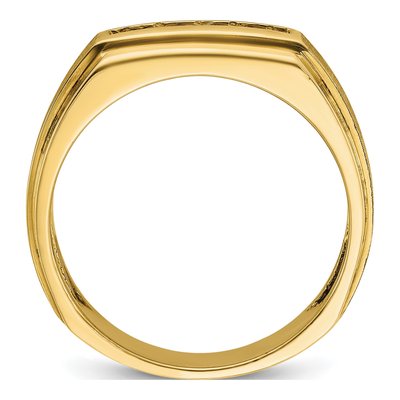 Men's 14K Yellow Gold 1/4 ct tw Lab-Grown Diamond 5-Stone Ring – view 2