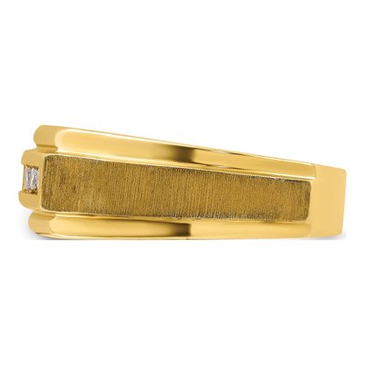 Men's 14K Yellow Gold 1/4 ct tw Lab-Grown Diamond 5-Stone Ring – view 3