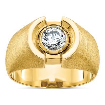 Men's 14K Yellow Gold Diamond Ring Mounting