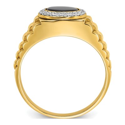 Men's 14K Two-Tone Gold Onyx Ring Mounting – view 3