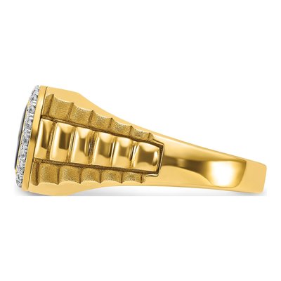 Men's 14K Two-Tone Gold Onyx Ring Mounting – view 6