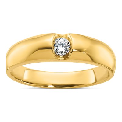 Men's 14K Yellow Gold Diamond Ring Mounting