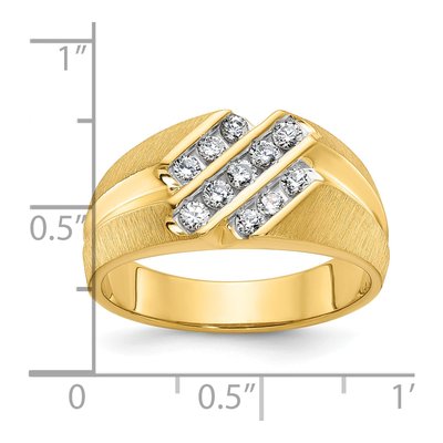 Men's 14K Yellow Gold Diamond Ring Mounting – view 3