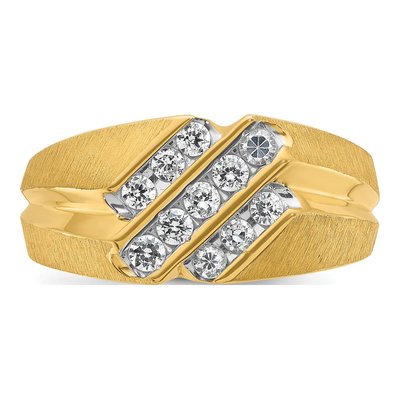 Men's 14K Yellow Gold Diamond Ring Mounting – view 6
