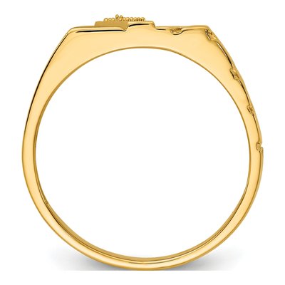 Men's 14K Yellow Gold Diamond Nugget Ring Mounting – view 3