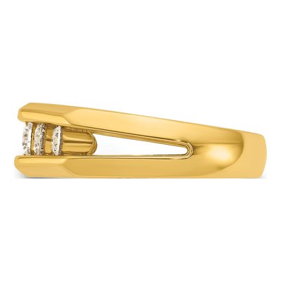 Men's 14K Yellow Gold 5-Stone Diamond Ring Mounting – view 5
