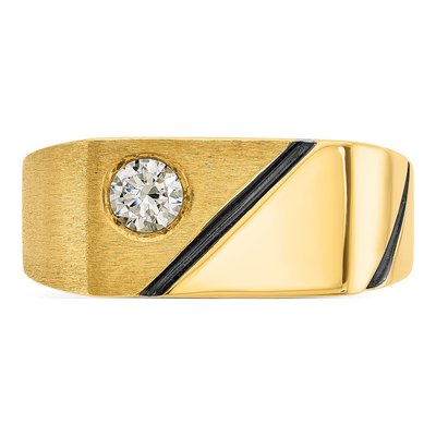 Men's 14K Yellow Gold Diamond Ring Mounting – view 6