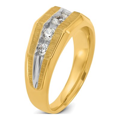 Men's 14K Yellow Gold Diamond Ring Mounting – view 8