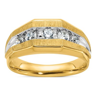 Men's 14K Yellow Gold Diamond Ring Mounting
