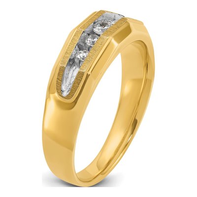 Men's 14K Yellow Gold 5-Stone Diamond Ring Mounting – view 8