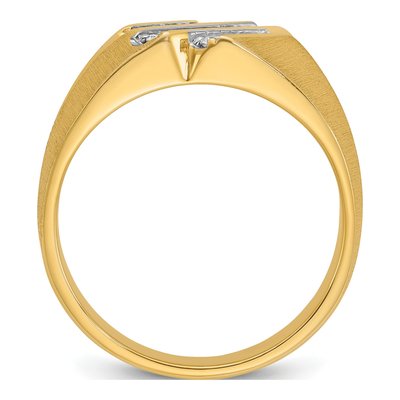 Men's 10K Yellow Gold Diamond Ring Mounting – view 2