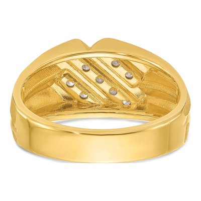 Men's 10K Yellow Gold Diamond Ring Mounting – view 7
