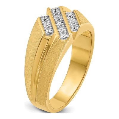 Men's 10K Yellow Gold Diamond Ring Mounting – view 8