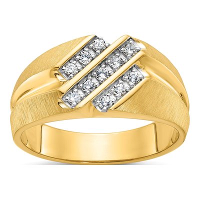 Men's 10K Yellow Gold Diamond Ring Mounting