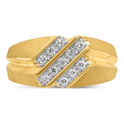 Men's 14K Yellow Gold Diamond Ring Mounting – view 6