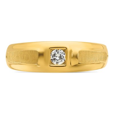 Men's 14K Yellow Gold Diamond Ring Mounting – view 6