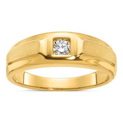 Men's 14K Yellow Gold Diamond Ring Mounting