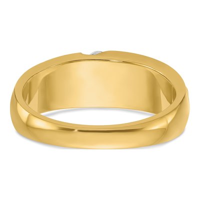 Men's 14K Yellow Gold 1/4 ct tw Diamond 3-Stone Ring – view 7