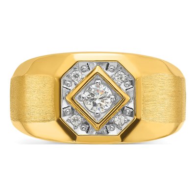 Men's 14K Yellow Gold Diamond Ring Mounting – view 6