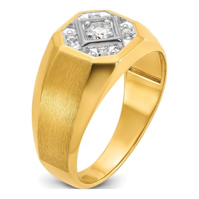 Men's 14K Yellow Gold Diamond Ring Mounting – view 8