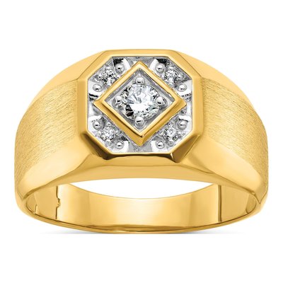 Men's 14K Yellow Gold Diamond Ring Mounting