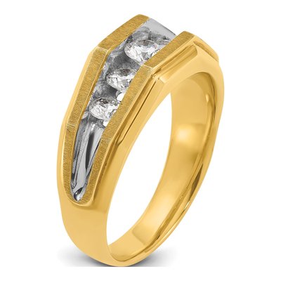 Men's 14K Yellow Gold 5-Stone Ring Mounting – view 8