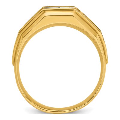 Men's 14K Yellow Gold 1 ct tw Diamond 5-Stone Ring – view 2