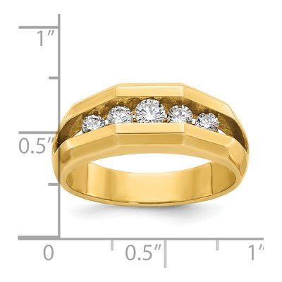 Men's 14K Yellow Gold Diamond Ring Mounting – view 3