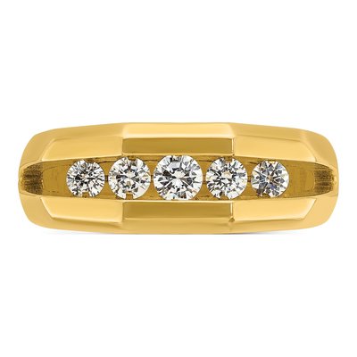 Men's 14K Yellow Gold Diamond Ring Mounting – view 6
