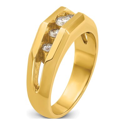 Men's 14K Yellow Gold Diamond Ring Mounting – view 8