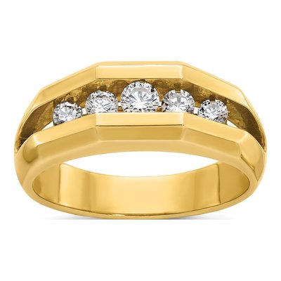 Men's 14K Yellow Gold Diamond Ring Mounting