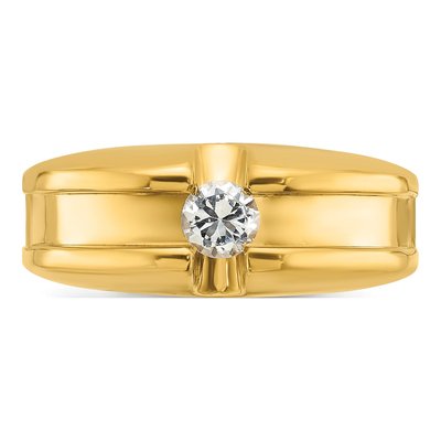 Men's 14K Yellow Gold Diamond Ring Mounting – view 6